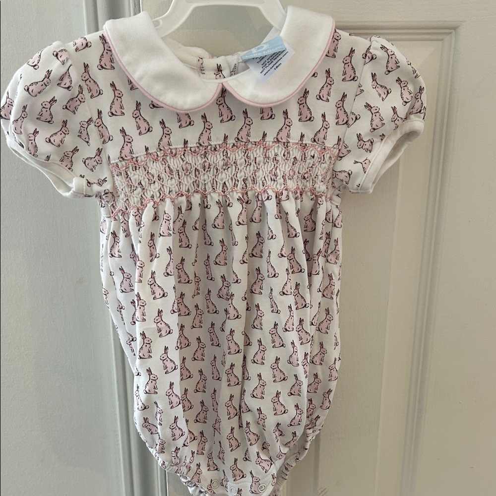 Adorable Baby Girls Romper with Pink Bunny Print